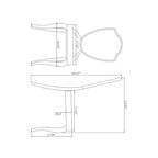 Sedia da pranzo con schienale a scudo in similpelle bianca, gambe cromate, set da 2